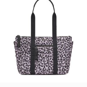 NWOT Kate Spade Black and Purple Leopard Print Tote